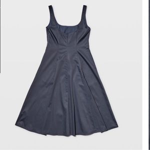 NWT Club Monaco Wide Neck Panel Dress Navy 10
